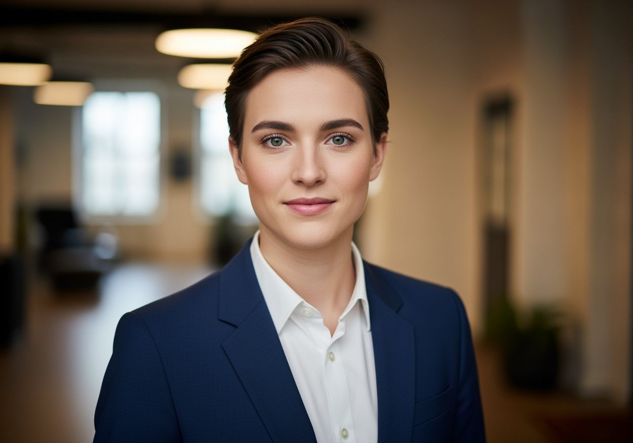 Mladý profesionál v kanceláři při práci s pocitem jistoty a soustředění