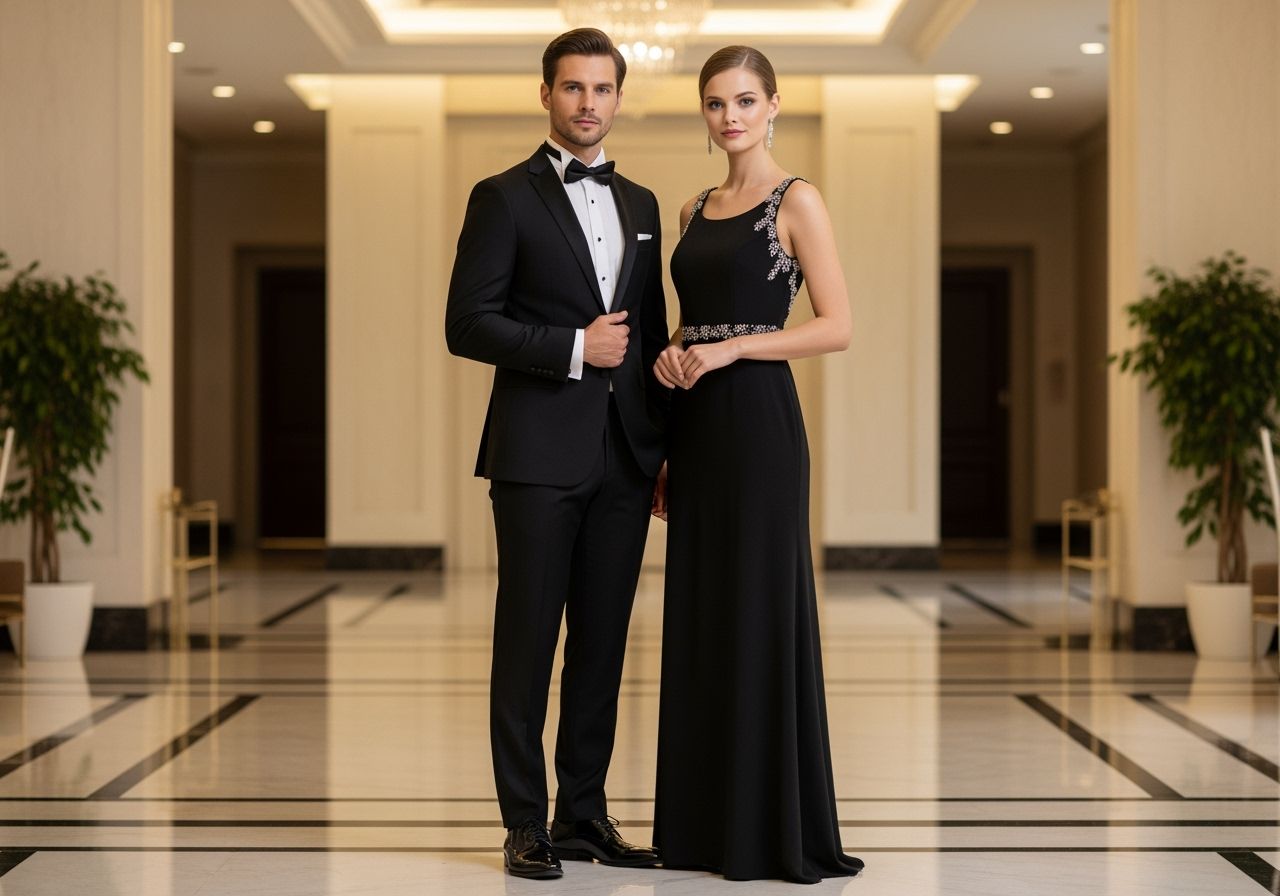 Elegantní večeře na galavečeru zaměřená na módní trendy a společenskou atmosféru