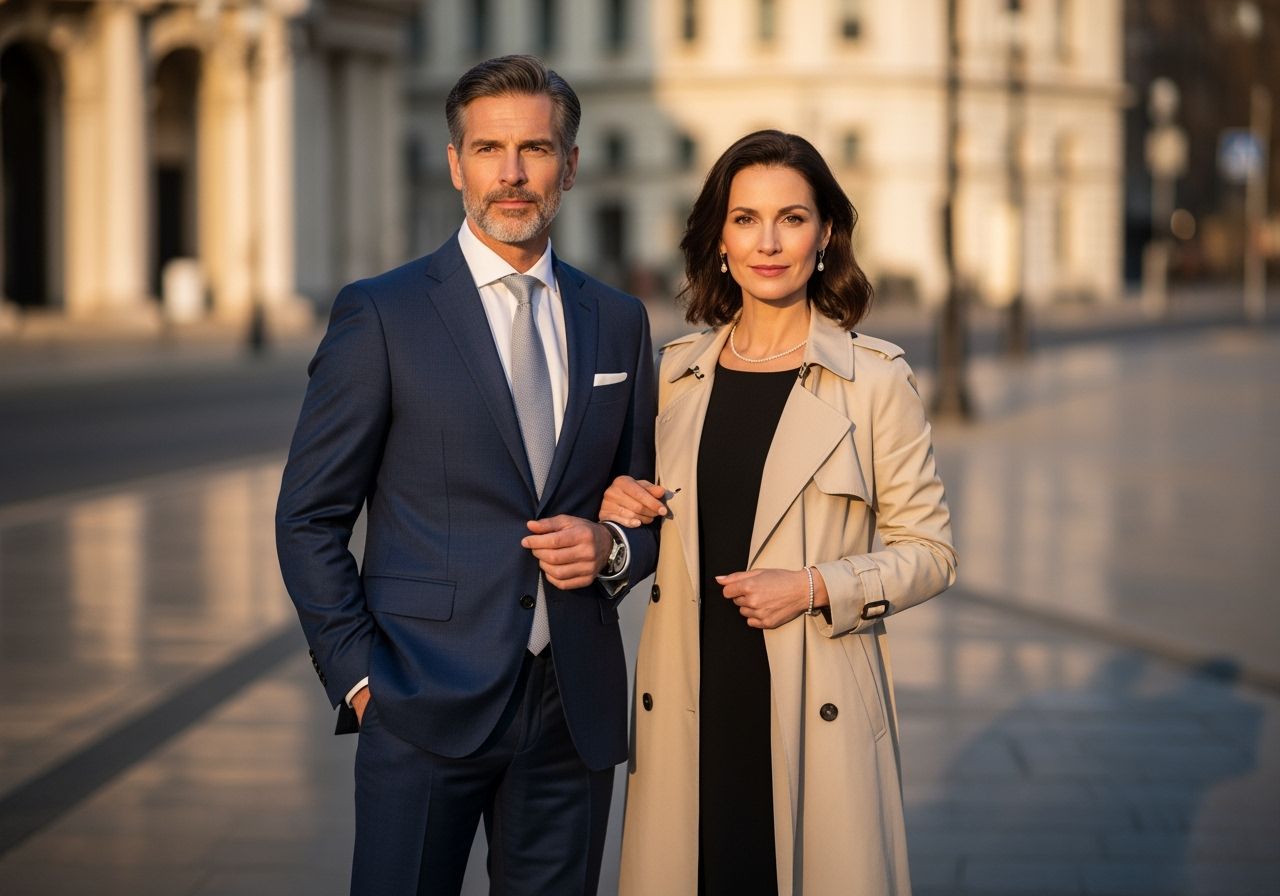 Stylové město ukazující klasické prvky a sebevnímání v architektuře a designu.